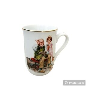 Norman Rockwell The Cobbler mug approx 4 inches tall BUNDLE & SAVE